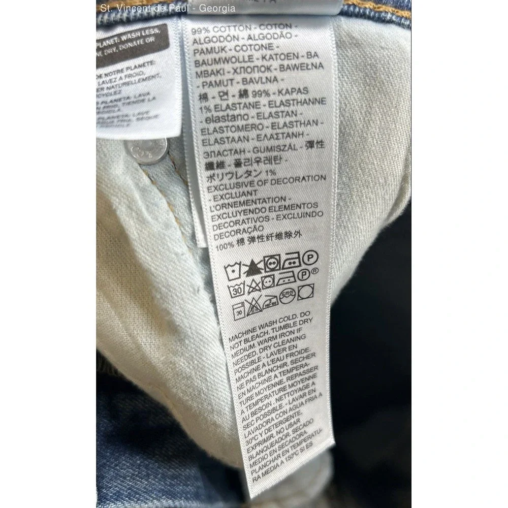 Levi's 505 Regular Fit Straight Leg Jeans 38x32 Blue Medium Wash